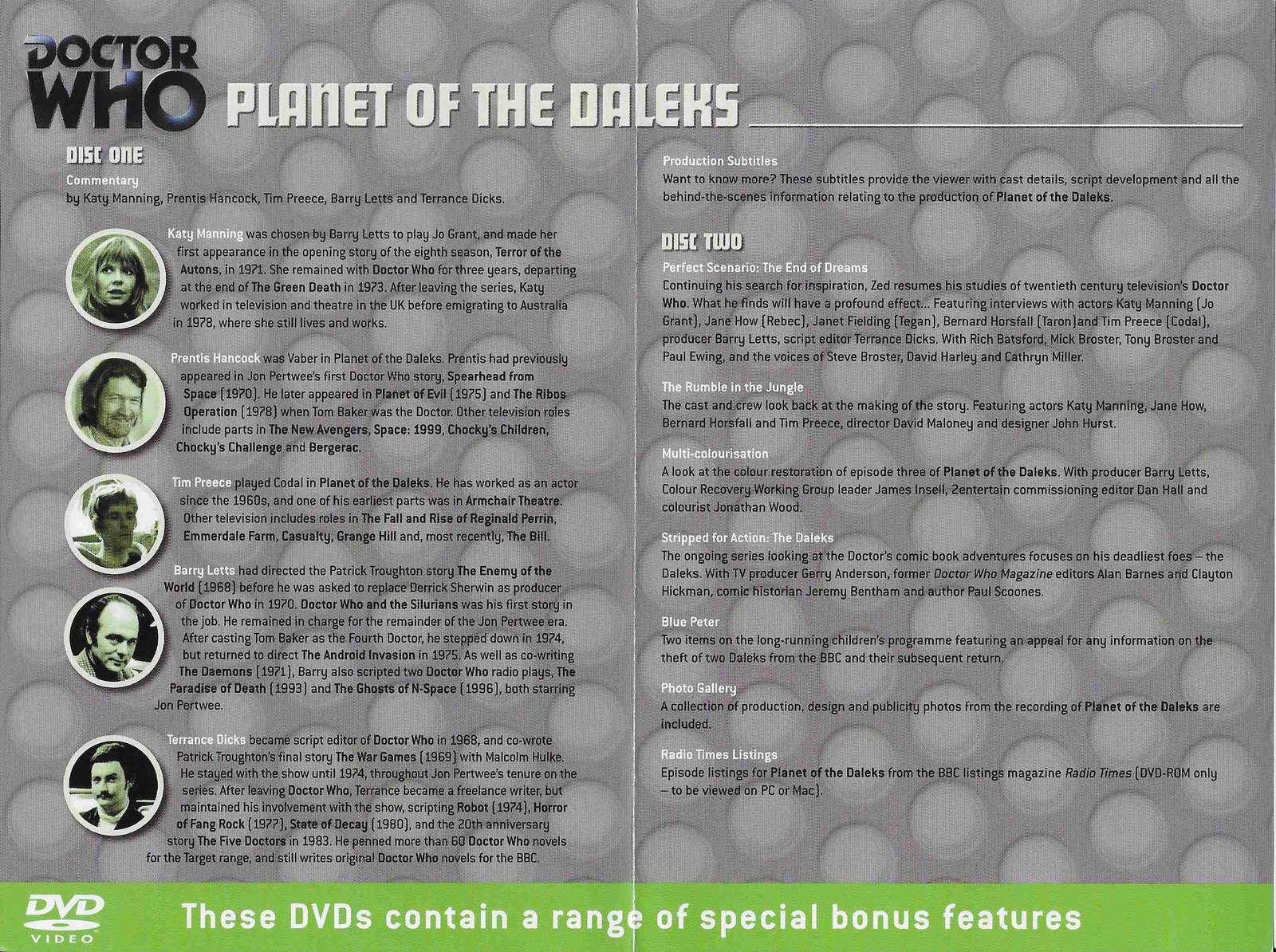 Inserts from BBCDVD 2614B